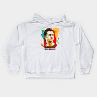 Frenkie De Jong WPAP colourfull Kids Hoodie